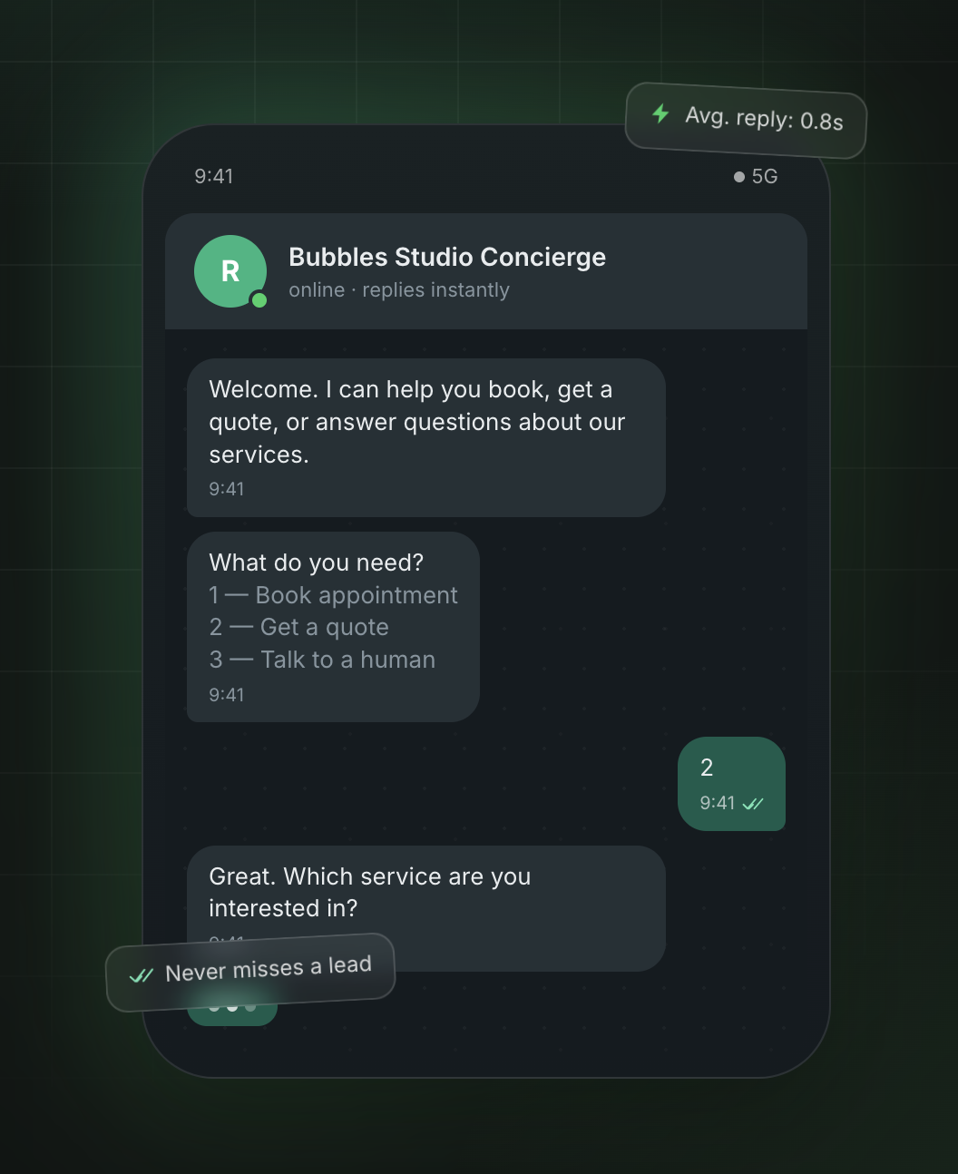 WhatsApp Intake & Booking Automation